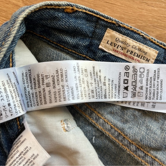 Levi’s XL Straight Linen Blend Jeans size 25 - Picture 3 of 5